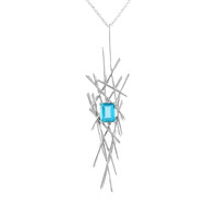 Collier en argent et Topaze Paraiba