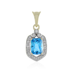 Pendentif en or et Topaze bleu Suisse (Adela Gold)