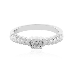 Bague en argent et Diamant PK (J)