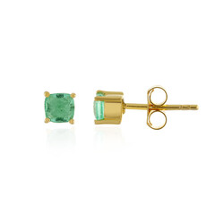 Boucles d'oreilles en argent et Emeraude d'Ethiopie