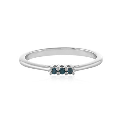 Bague en argent et Diamant bleu I3