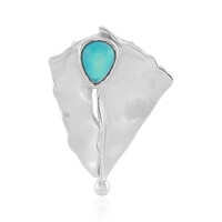 Pendentif en argent et Opale bleue d'Éthiopie