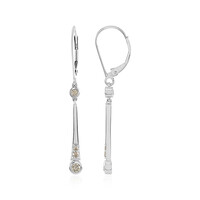 Boucles d'oreilles en platine et Diamant chocolat PK (KM by Juwelo)