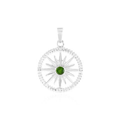 Pendentif en argent et Diopside de Russie