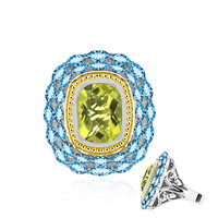 Bague en argent et Quartz de l'Ouro Verde (Dallas Prince Designs)