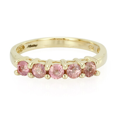 Bague en or et Saphir Padparadscha non chauffé