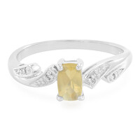 Bague en argent et Pierre soleil lunaire
