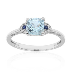 Bague en or et Aigue-Marine du Brésil AAA