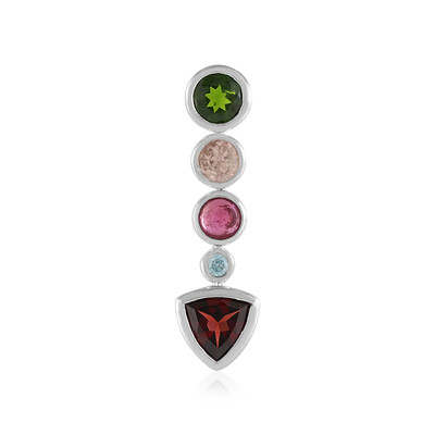 Pendentif en argent et Grenat du Mozambique (MONOSONO COLLECTION)