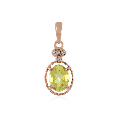 Pendentif en argent et Quartz citron