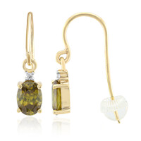 Boucles d'oreilles en or et Sphalérite de Bulgarie