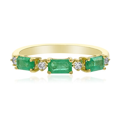 Bague en or et Emeraude de Zambie AAA (CIRARI)