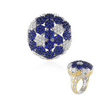 Bague en argent et Spinelle bleu cobalt (Gems en Vogue)