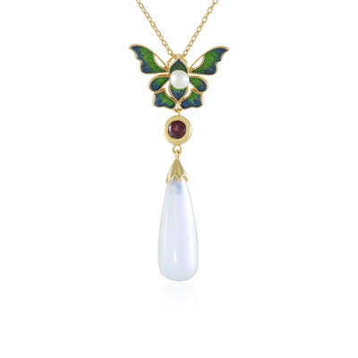 Collier en argent et Pierre de Lune blanche (Adela Silber)