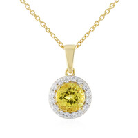 Collier en argent et Apatite dorée