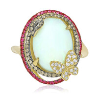 Bague en or et Opale Welo AAA