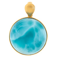 Pendentif en or et Larimar