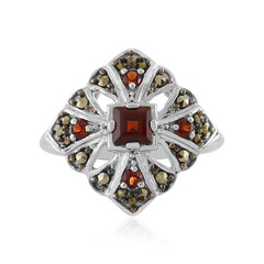 Bague en argent et Grenat du Mozambique