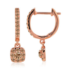 Boucles d'oreilles en or et Diamant rose de France SI1 d'Argyle 