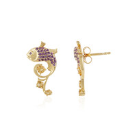 Boucles d'oreilles en argent et Citrine