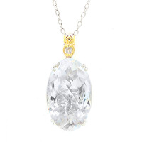 Collier en argent et Quartz blanc (Gems en Vogue)