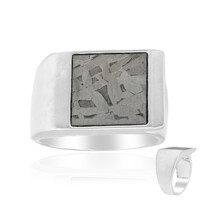 Bague en argent et Météorite d'Alétaï