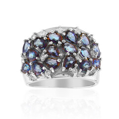 Bague en argent et Quartz mystique violet