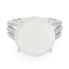 Bague en argent et Pierre de Lune blanche