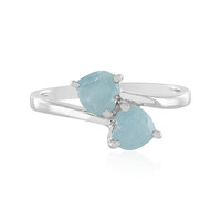 Bague en argent et Aigue-marine