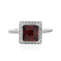 Bague en argent et Zircon rose