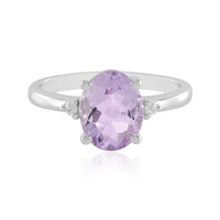 Bague en argent et Améthyste Rose de France
