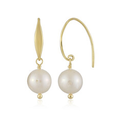 Boucles d'oreilles en argent et Perle blanche de culture d'eau douce