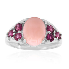 Bague en argent et Opale rose