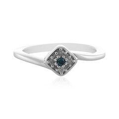 Bague en argent et Diamant bleu I2