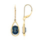 Boucles d'oreilles en or et Topaze bleu de Londres
