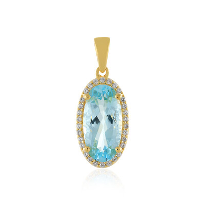 Pendentif en argent et Topaze bleu ciel