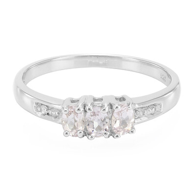 Bague en argent et Tourmaline cuprifère rose