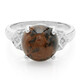 Bague en argent et Obsidienne acajou