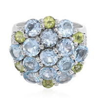 Bague en argent et Topaze bleu ciel