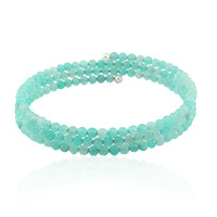 Bracelet en acier et Amazonite (Riya)