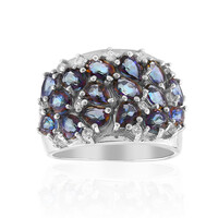 Bague en argent et Quartz mystique violet