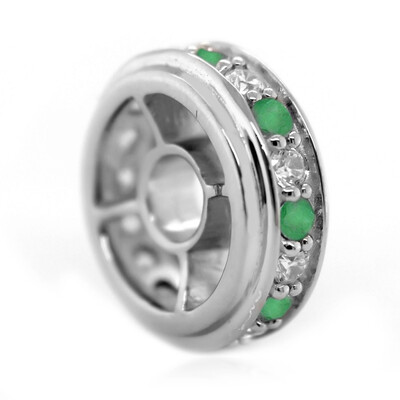 Pendentif en argent et Emeraude de Socoto (MONOSONO COLLECTION)