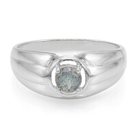 Bague pour homme en argent et Spectrolite