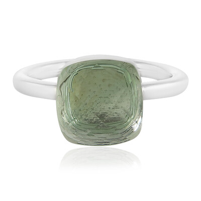 Bague en argent et Améthyste verte