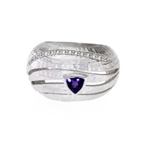 Bague en argent et Améthyste de Zambie