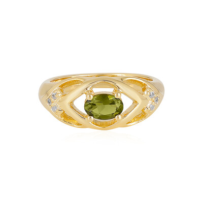 Bague en argent et Moldavite