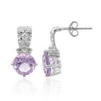 Boucles d'oreilles en argent et Améthyste