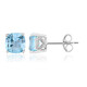 Boucles d'oreilles en argent et Topaze bleu ciel