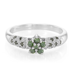 Bague en argent et Diamant fantaisie