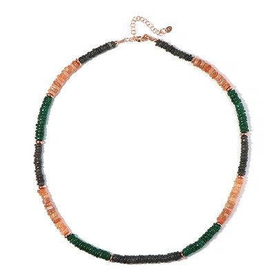 Collier en argent et Hématite rose